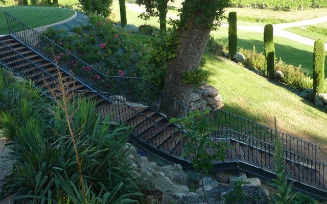 Escalier extérieur métal et bois